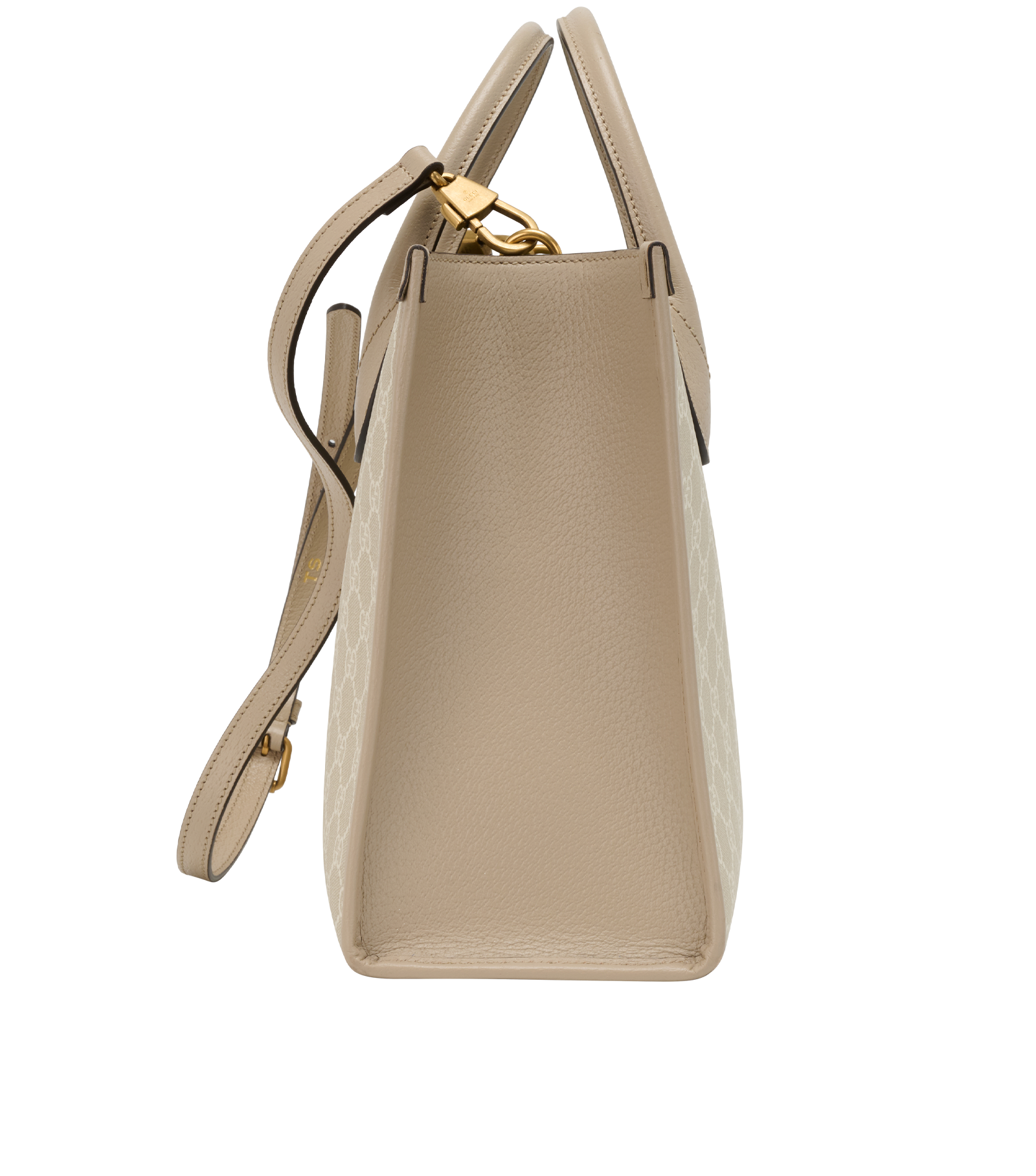 Small GG Supreme Tote, &pound;650, Handbags, Beige, Canvas/Leather, Side view